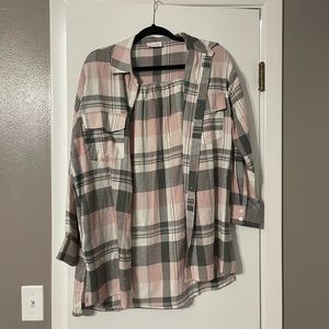 Pink lily flannel